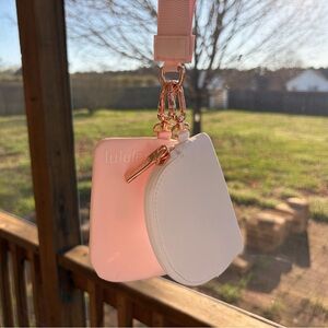 Lululemon Athletica Pink and White Mini Bag